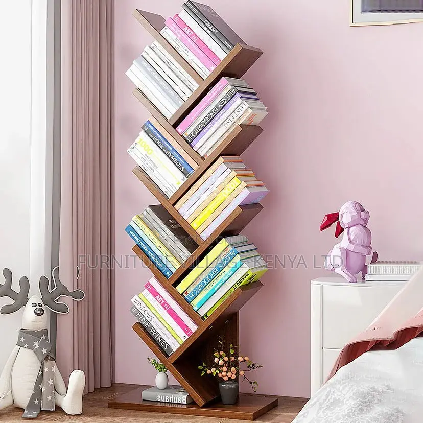 Office Bookcase; Wooden Bookcase Open Bookshelf for Living Room
