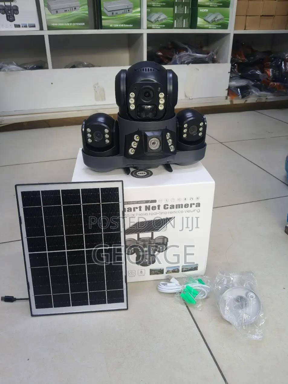 Hd Smart Solar Wifi Triple Lens Camera Remote Phone View