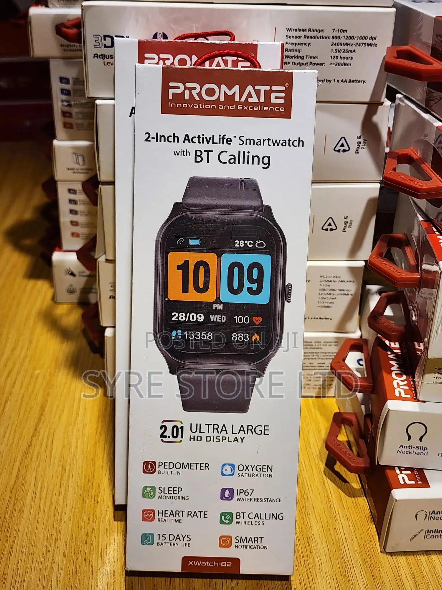 Bt Calling, 2.01" Hd, Ip67 Smartwatch-Promate Xwatch-B2