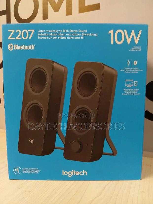 Logitech Z207 10 Watts 2.0 Multi Device Bluetooth Stereo Speaker Black - thumbnail 2
