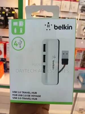 Belkin 4-Port Usb 2.0 Travel Hub Black/White F4u021bt