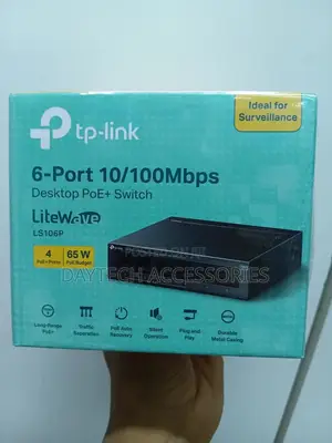 Tp-Link Ls106p 6-Port 10/100mbps Desktop Switch With 4-Port Poe+ | T16