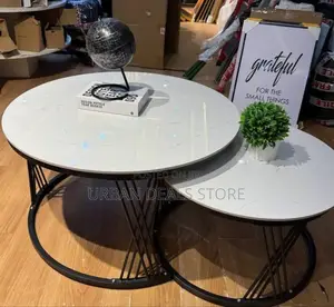 Modern Luxury 2in1 Pure Marble Nesting Tables