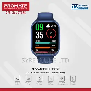 Bt Calling, Ip68 Waterproof Smartwatch-Promate Xwatch-Tf2