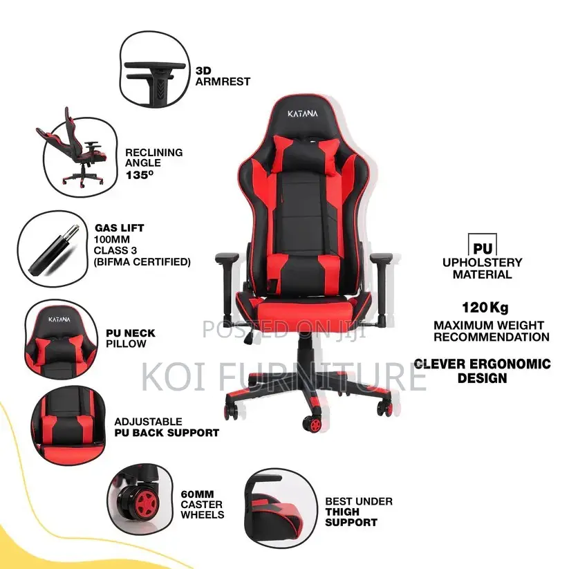 Office Chair : Comfortable Reclining Orange Office Chair