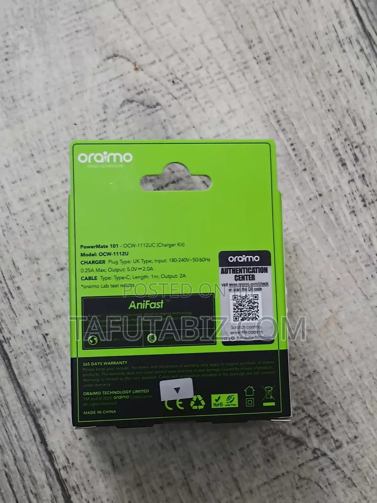 Oraimo Anifast 10w Portable Charger Powermate 101 Ocw-112uc