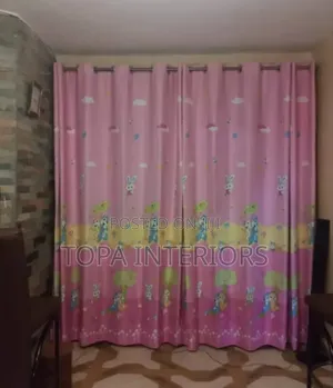 Vibrant Themed Kids Cartoon Curtains for Girls Spaces