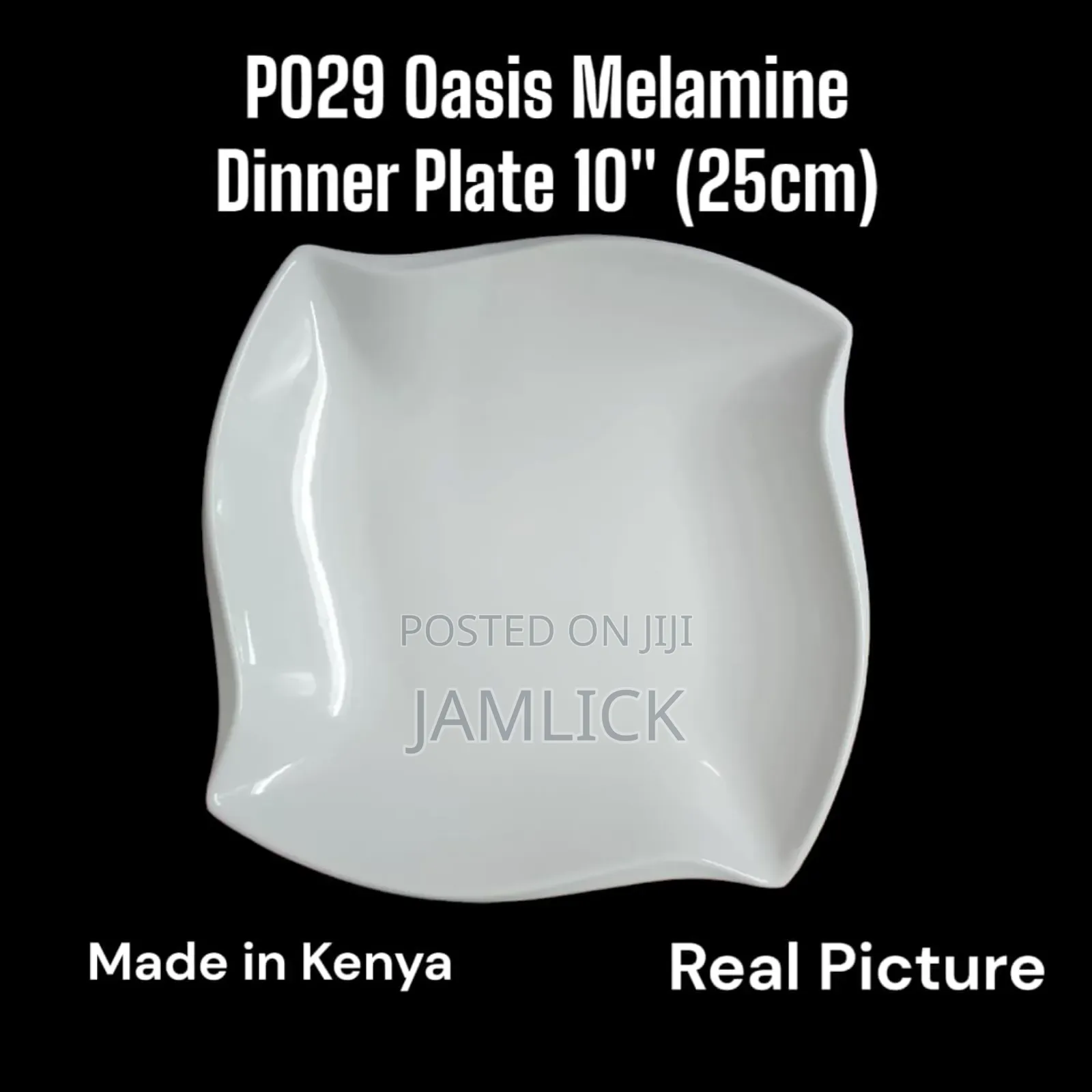 6pcs Oasis Melamine Dinner Plates 10" (Square Shape) - Bn