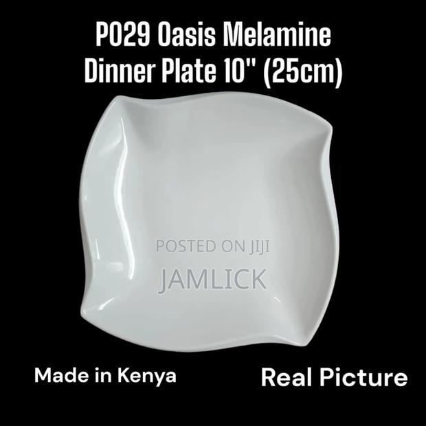 6pcs Oasis Melamine Dinner Plates 10" (Square Shape) - Bn