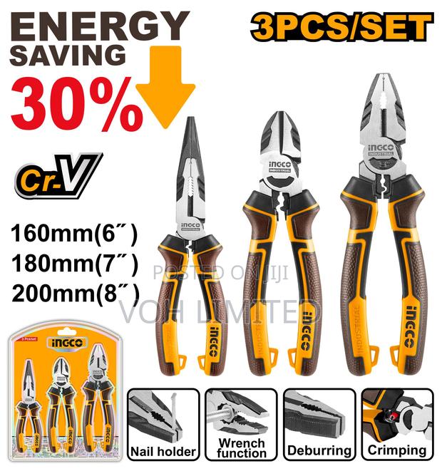 Ingco Hkhlps2831 3 PCS High Leverage Pliers Set - main view