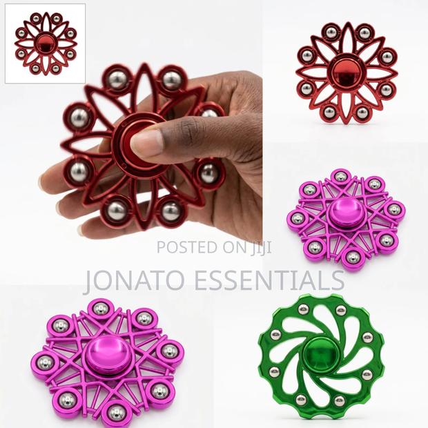 Metallic Flower Fidget Spinner Stress Relief Toy for Focus Anxiety