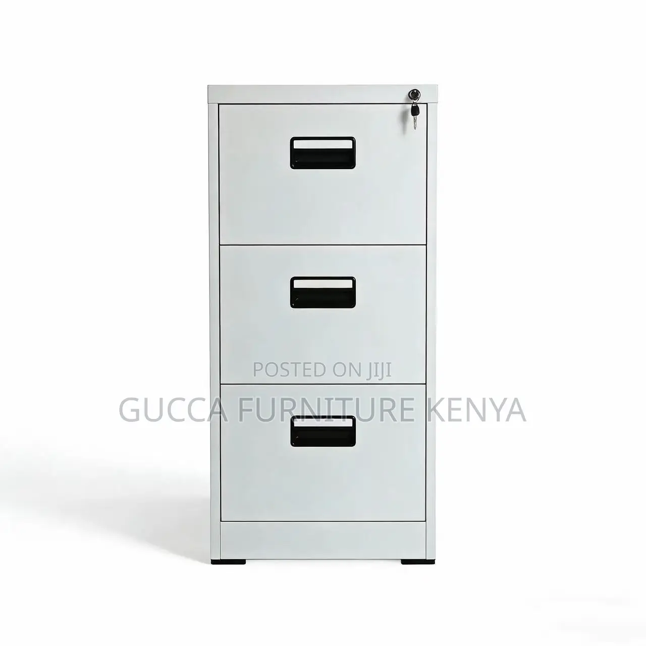 3-Drawers White Metallic Filling Locker Cabinet