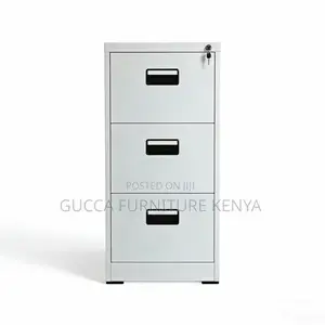 3-Drawers White Metallic Filling Locker Cabinet