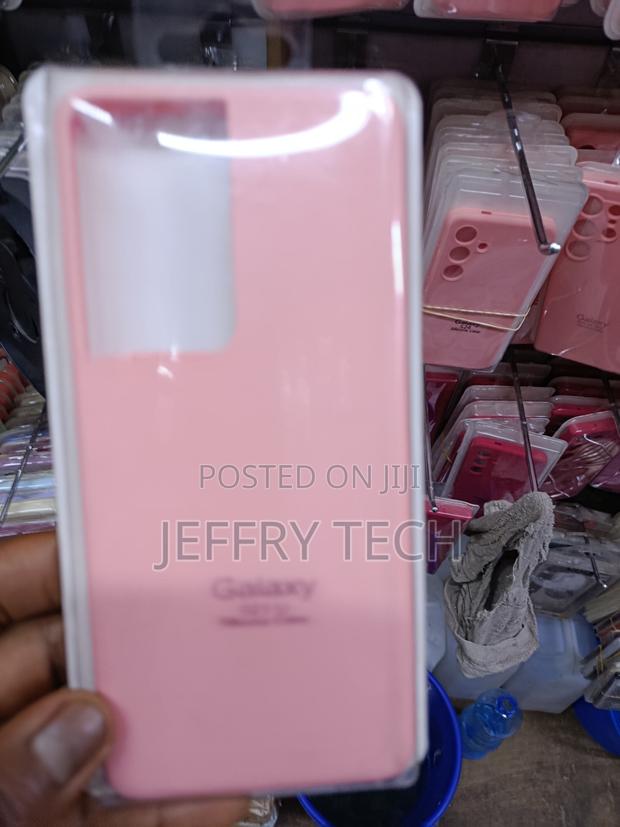 Segoi Samsung Galaxy S21 Ultra Liquid Silicone Case With Cloth Lining