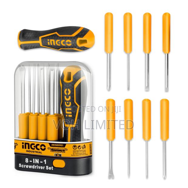 Ingco Akisd0901 9 PCS Interchangeable Screwdriver Set