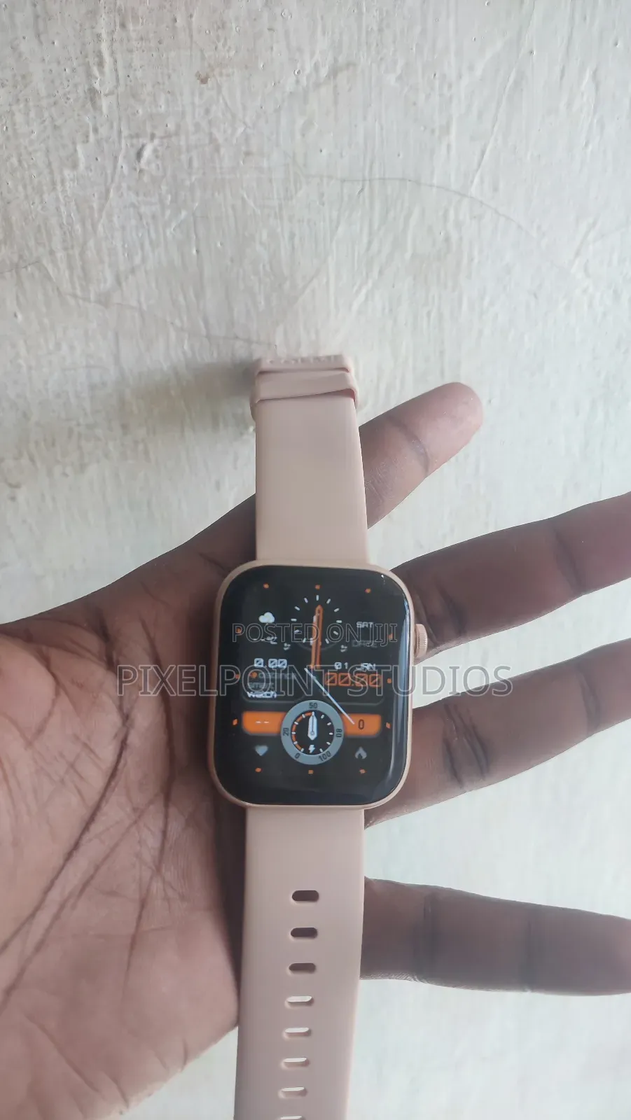 Beige Bluetooth Smartwatch Affordable