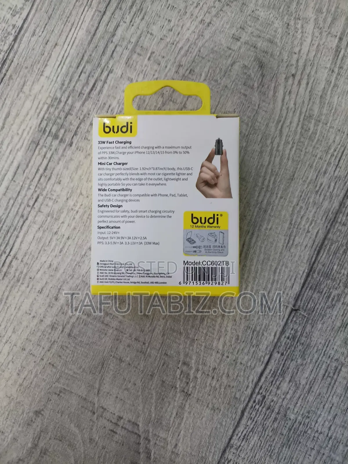 Budi 33w Mini Pd Fast Charging Car Charger