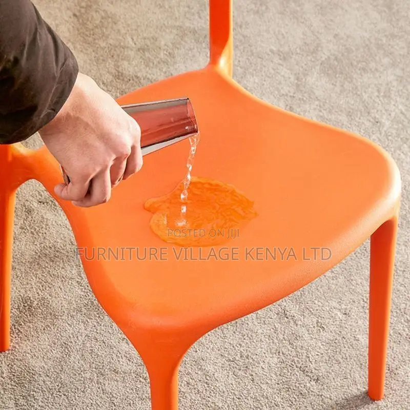 Dining Chair; Modern Style Arm Chair Plastic Open Back Dining Chair
