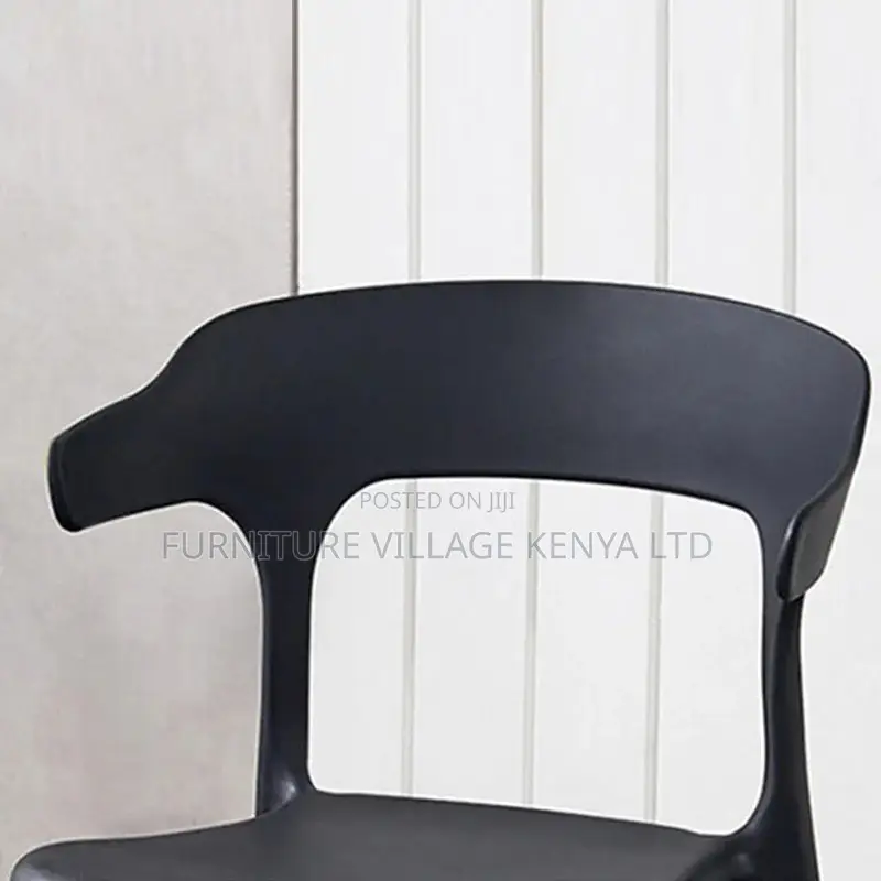Dining Chair; Modern Style Arm Chair Plastic Open Back Dining Chair