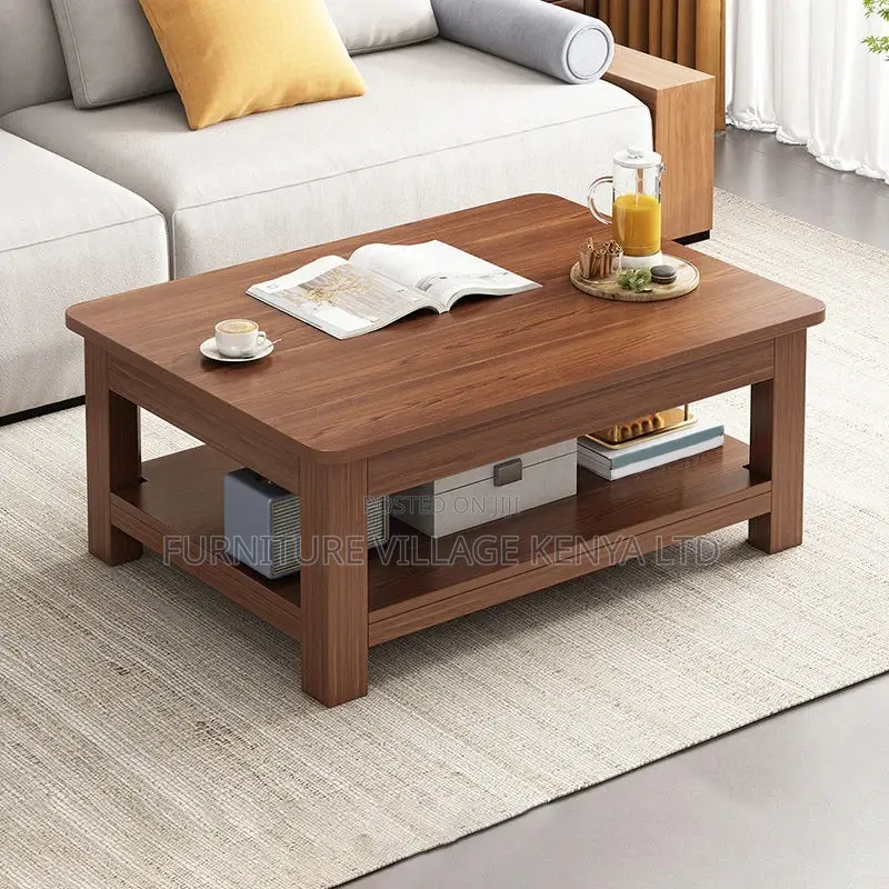 Coffee Table; Square Wooden Offic Coffee Table