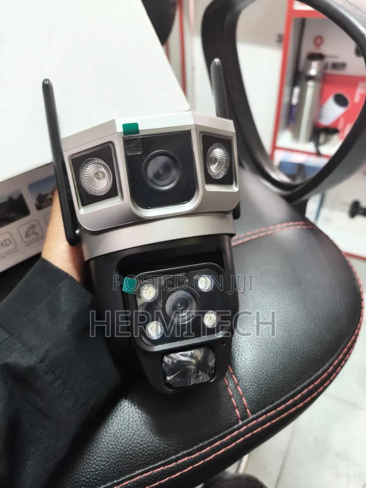 Real 2-Lens Camera PTZ Cameras Full Hd Solar CCTV Two Way Audio