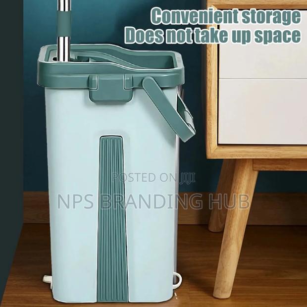 Flat Hands Free Vertex Mop With 2 Mop Pads Cs - thumbnail 2