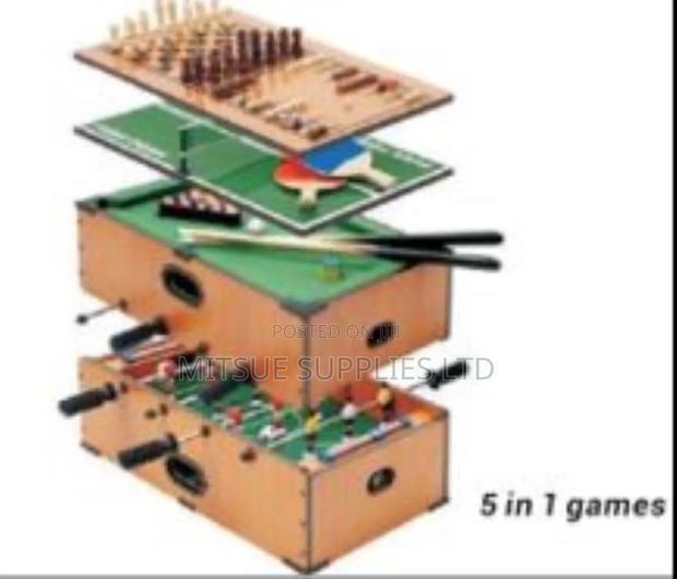 5 in 1 Top Game W/Mini Pool Table,Table Tennis,Chess,Fball Backgammon - main view