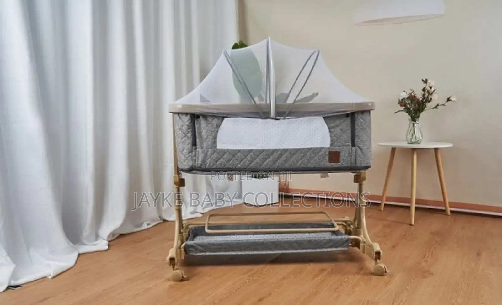 3-in-1 Baby Bassinet – Safe Co-sleeper Rocking Crib