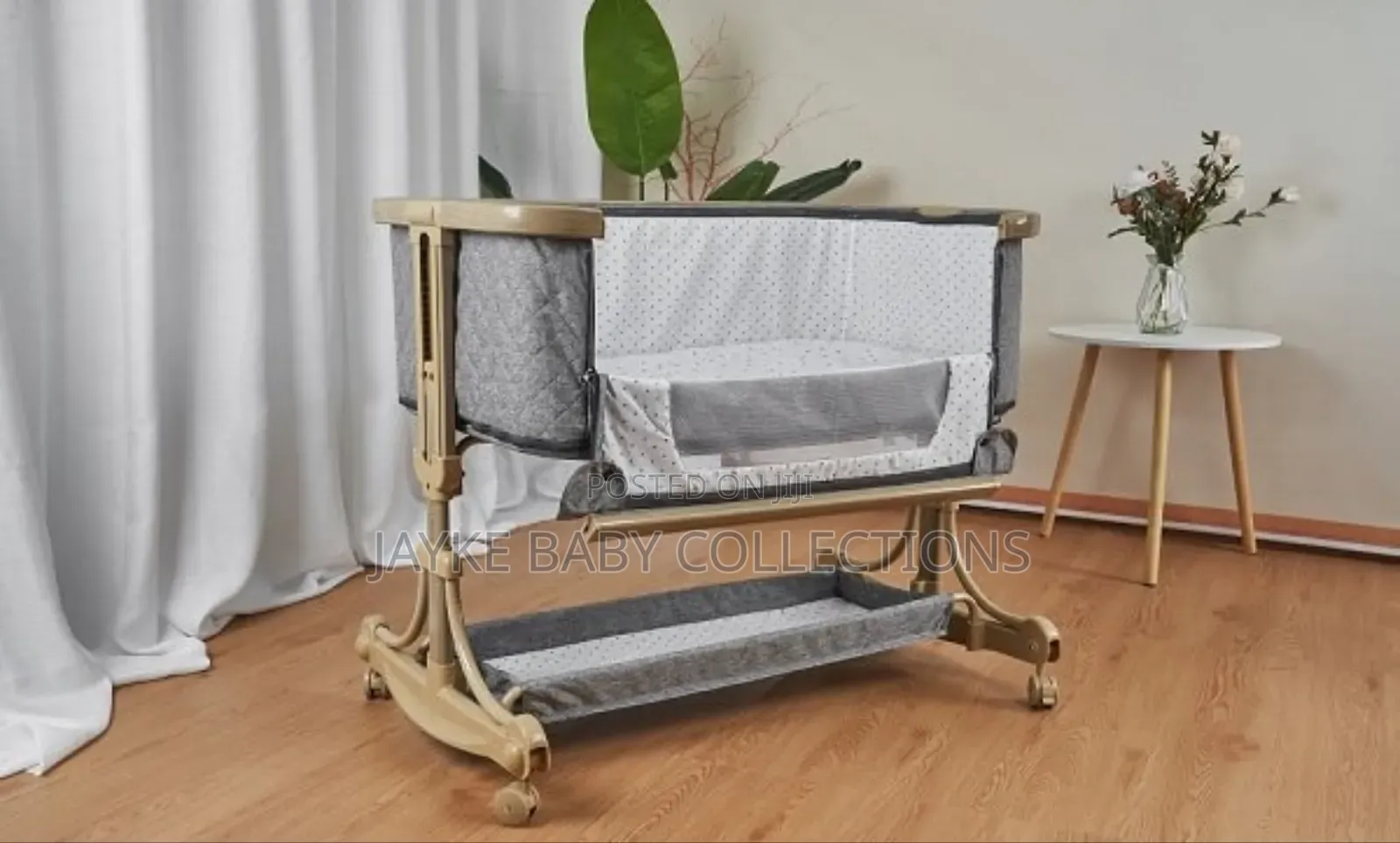 3-in-1 Baby Bassinet – Safe Co-sleeper Rocking Crib