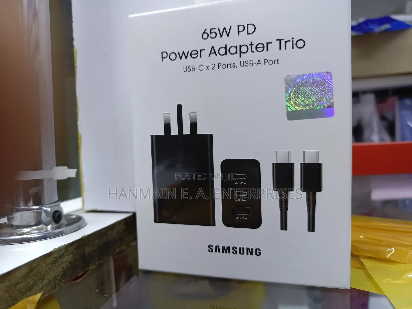 65watts Samsung Trio Fast Original Charger With 2metre Cable