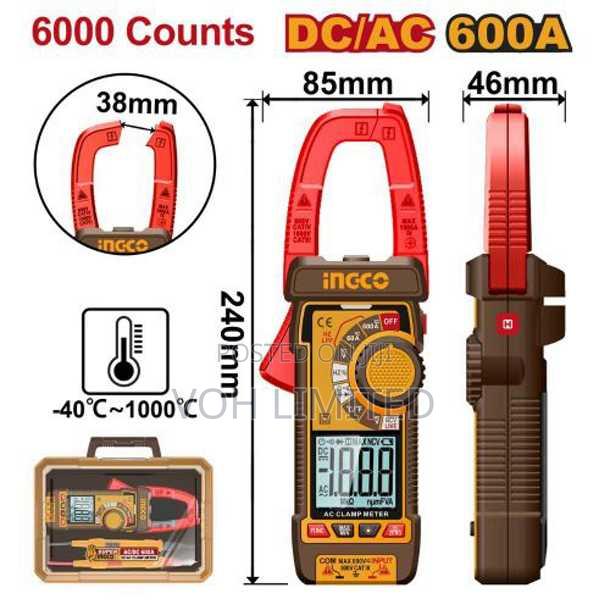 Ingco Dcm66002 Dc/Ac Clamp Meter 600a