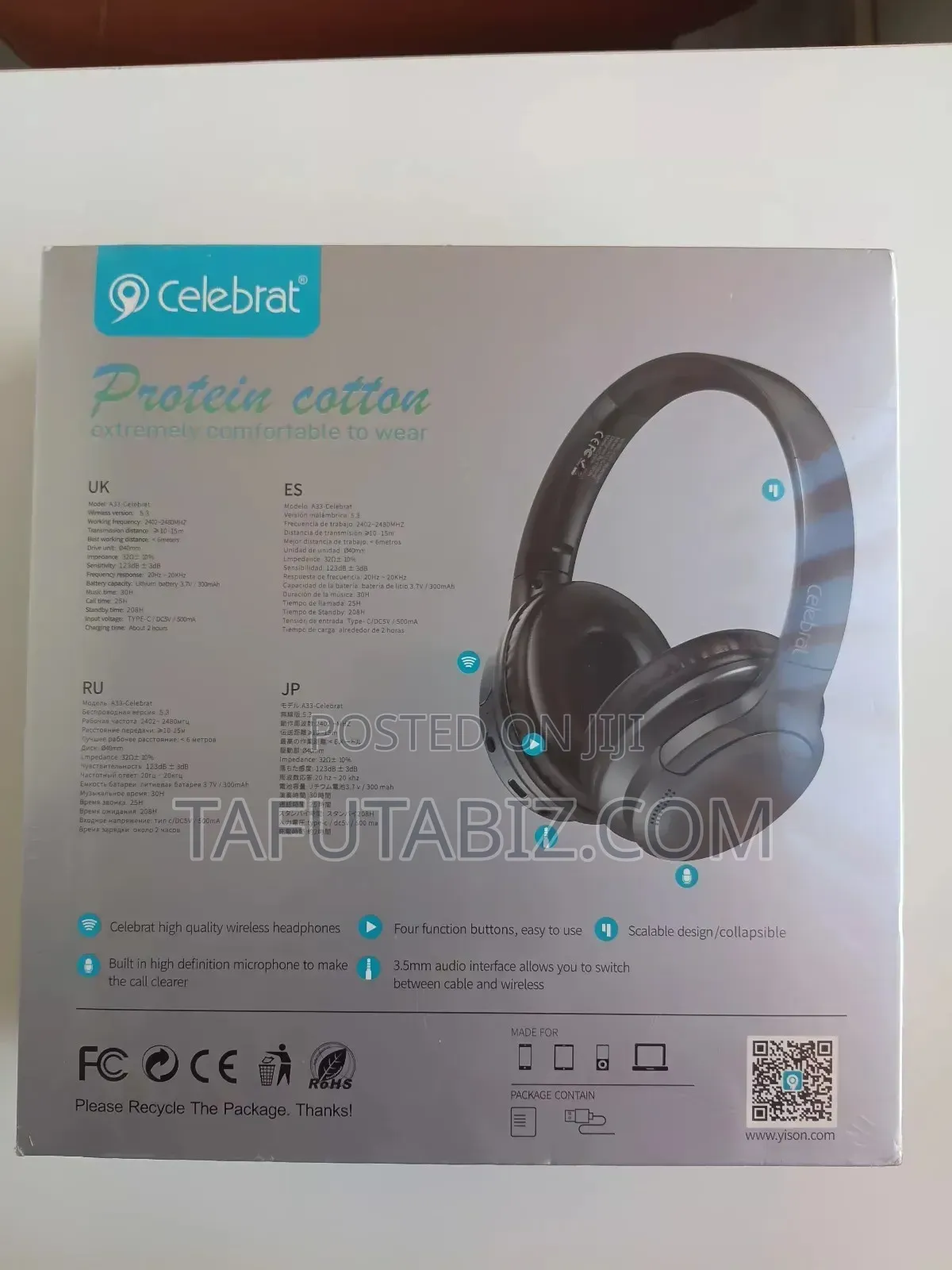 Celebrat Anc Wireless Stereo Headphone A33