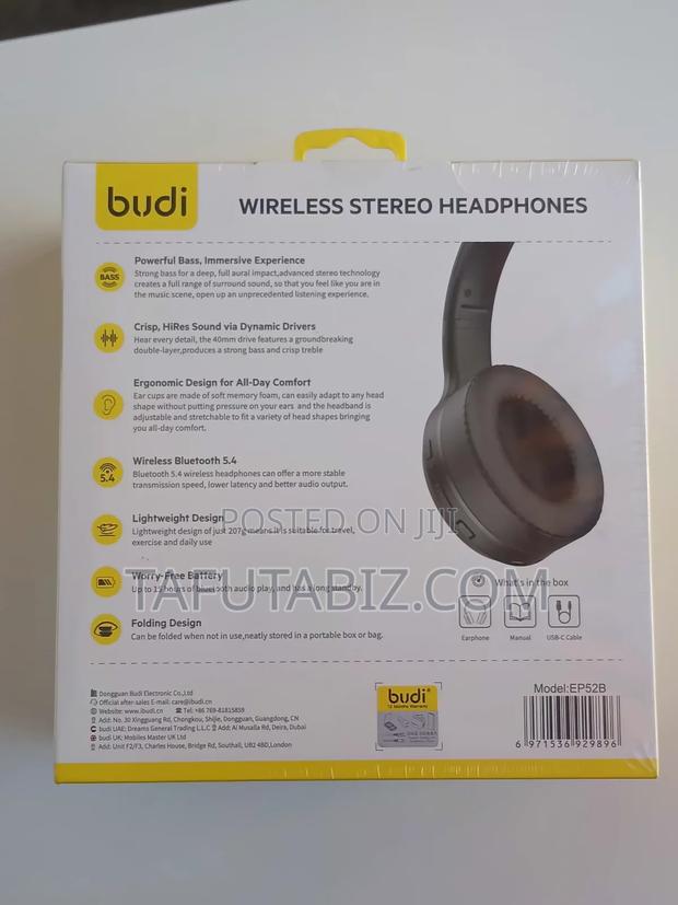 Budi Wireless Stereo Headphones - thumbnail 2