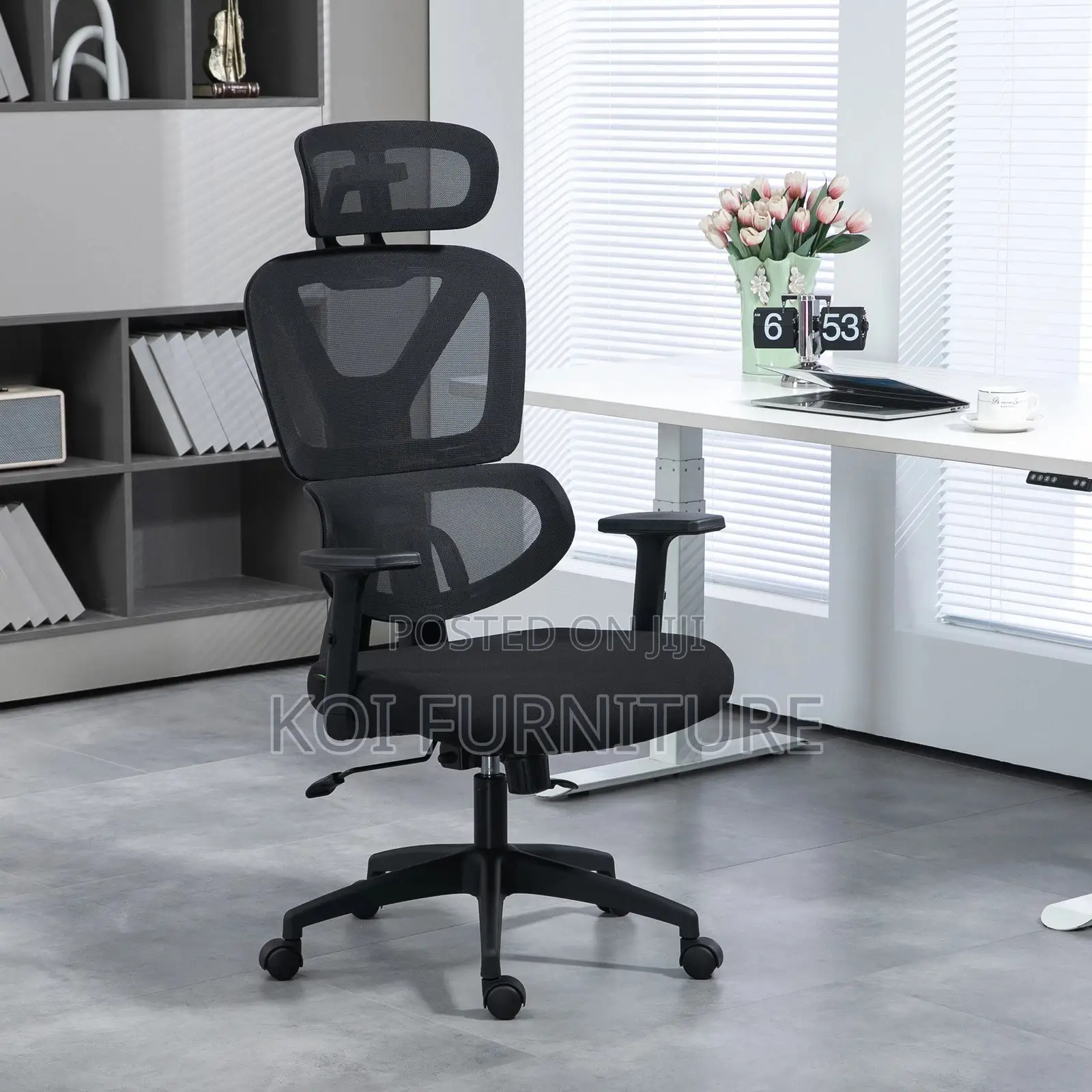 Office Chair : Vinsetto High‐Back Ergonomic Mesh Office Chair,