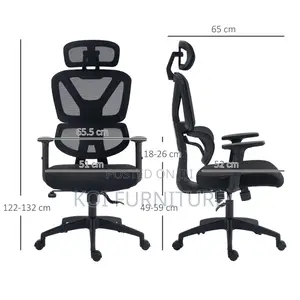 Office Chair : Vinsetto High‐Back Ergonomic Mesh Office Chair,
