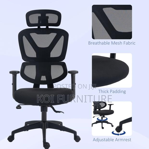 Office Chair : Vinsetto High‐Back Ergonomic Mesh Office Chair, - thumbnail 5