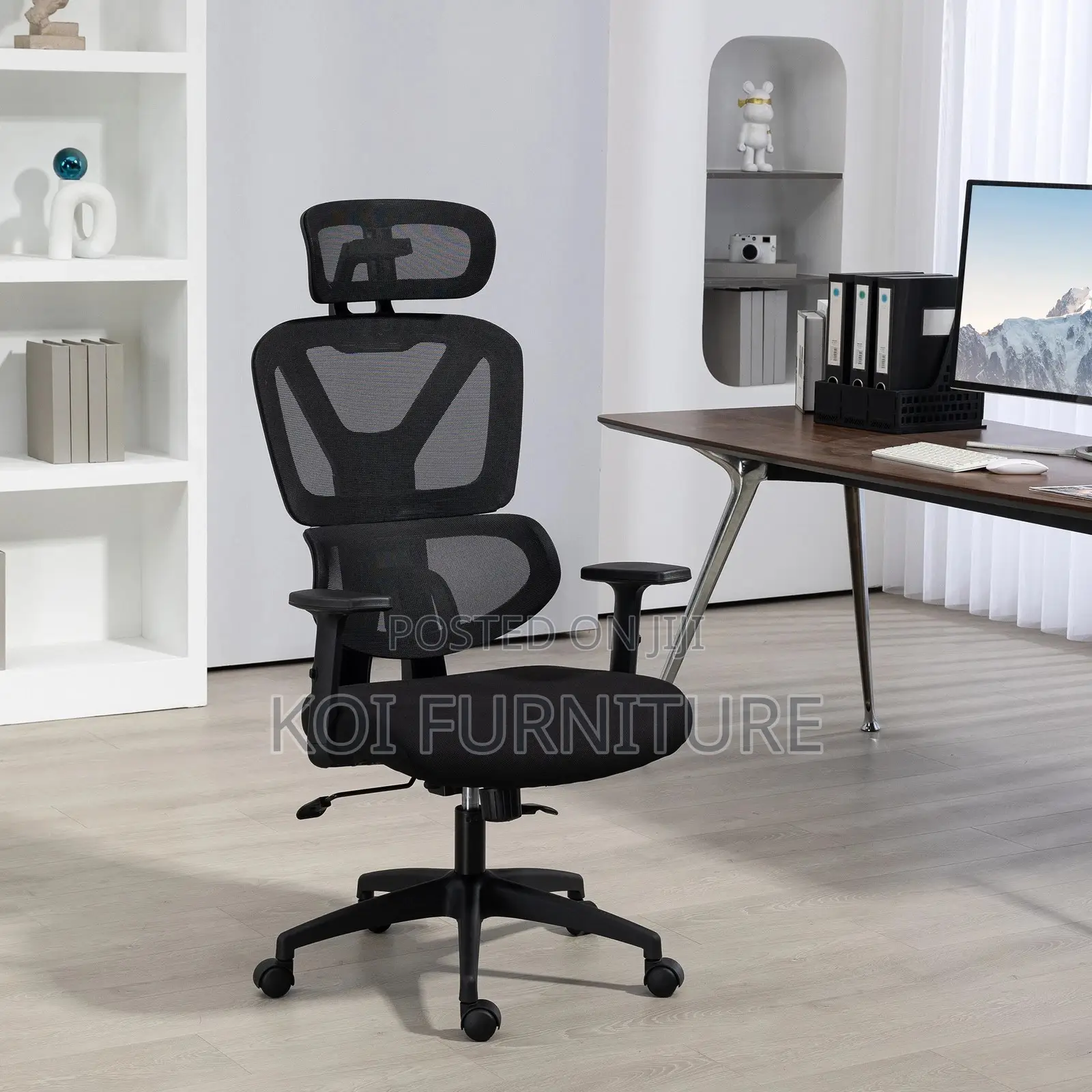 Office Chair : Vinsetto High‐Back Ergonomic Mesh Office Chair,