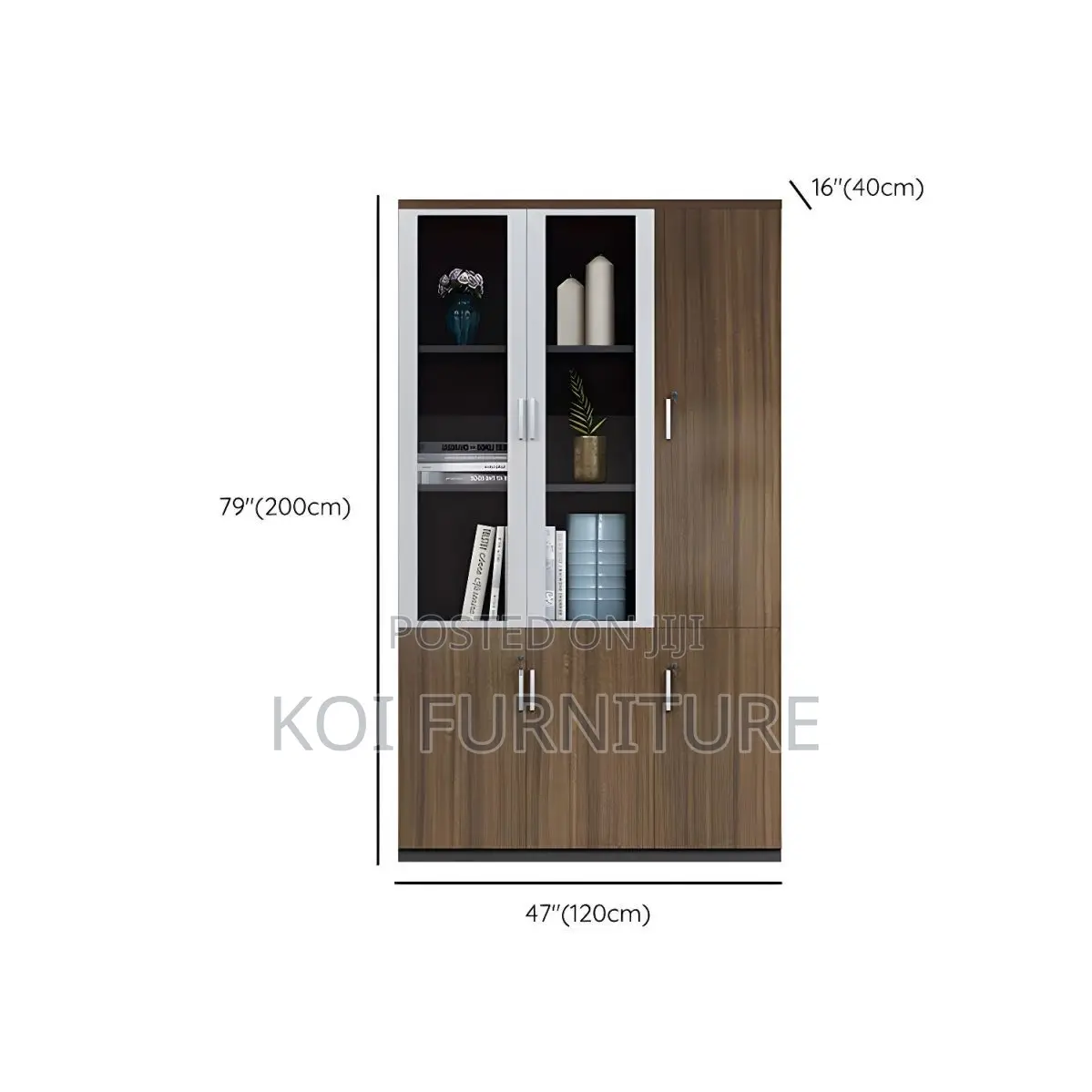 Office Cabinet : 3-Door Advanced Wooden Filing Cabinet