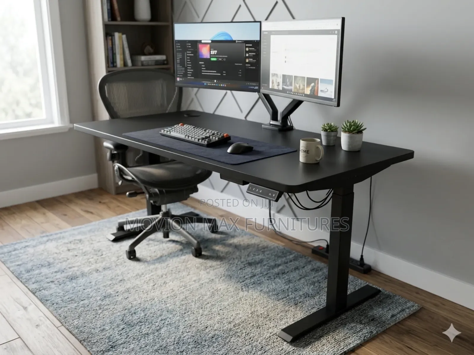All Black Table Electric Table