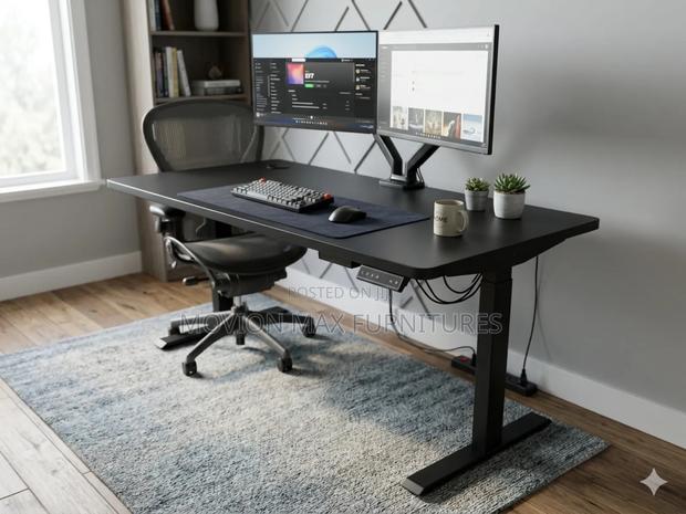 All Black Table Electric Table