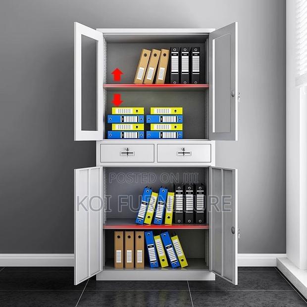 Office Cabinet : 2-Door Metallic Office Filing Cabinet - thumbnail 6