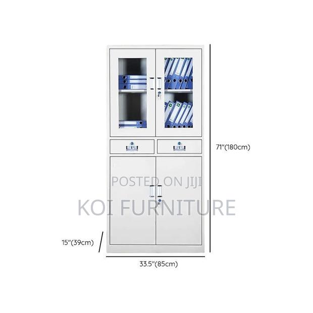 Office Cabinet : 2-Door Metallic Office Filing Cabinet - thumbnail 7