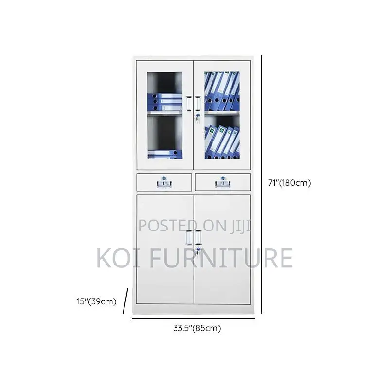Office Cabinet : 2-Door Metallic Office Filing Cabinet