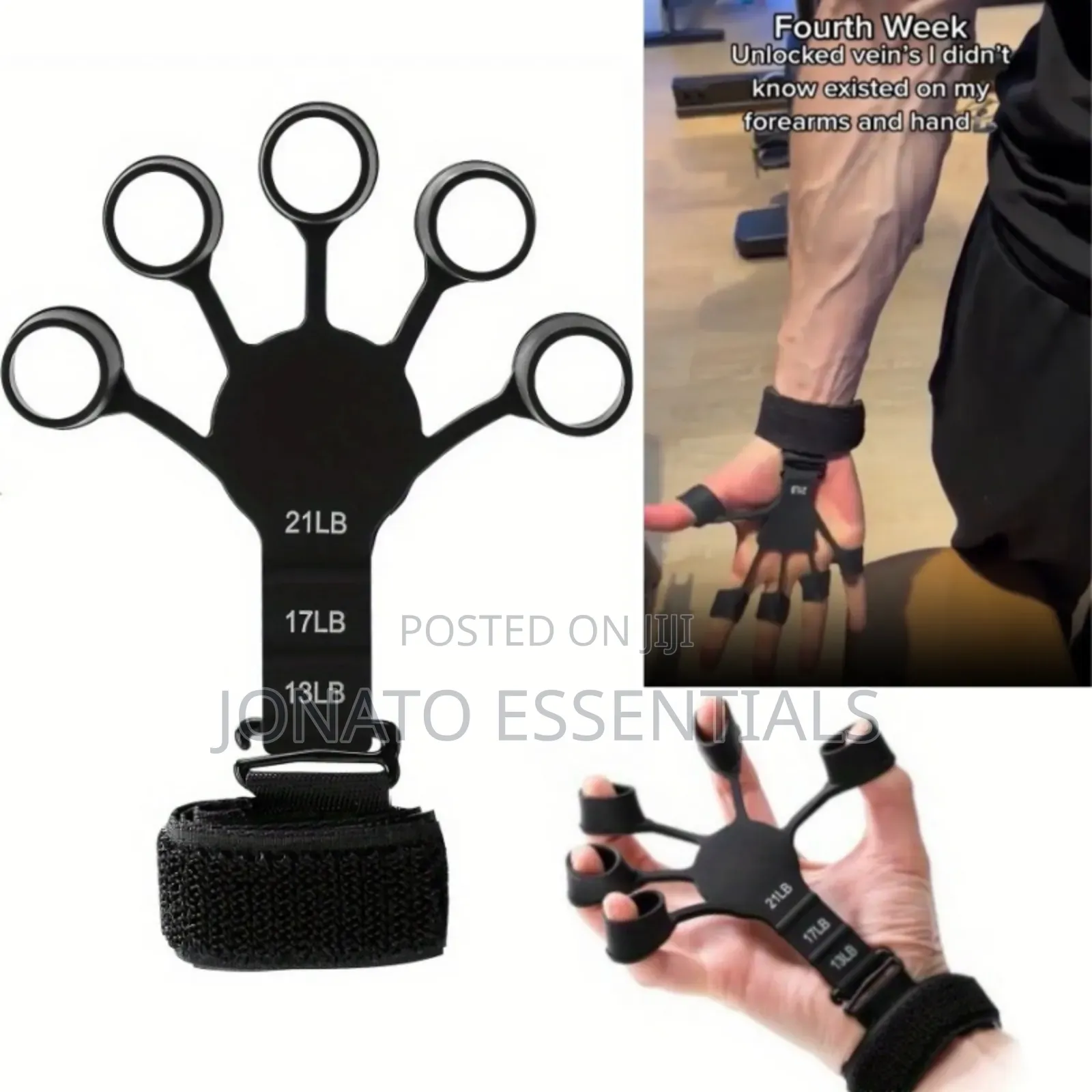 Adjustable Finger Gripper Forearm Exerciser Strength Trainer