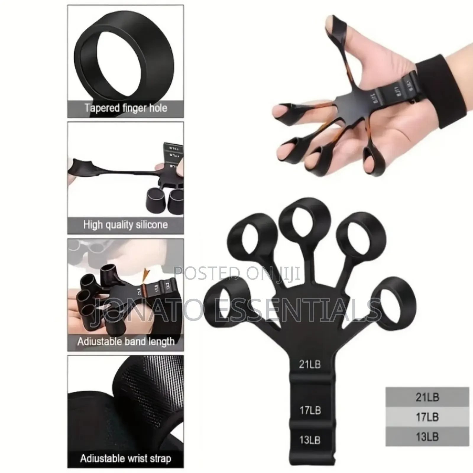 Adjustable Finger Gripper Forearm Exerciser Strength Trainer