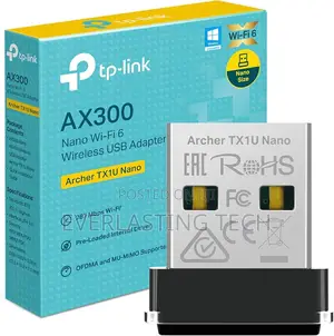 Tp-Link Ax300 Nano Wi-Fi 6 Wireless Usb Adapter - Tl-Archer Tx1u Nano