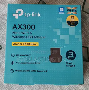 Tp-Link Ax300 Nano Wi-Fi 6 Wireless Usb Adapter - Tl-Archer Tx1u Nano