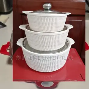 White Soup Pot 3 Piece