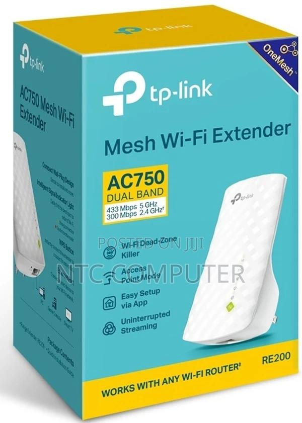 Tp-Link Ac750 Mesh Wireless N Wall Plugged Range Extender - Tl-Re200