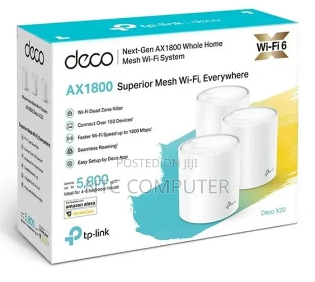 Tp-Link Deco X20 Ax1800 Whole Home Mesh Wifi 6 System (3 Pack)